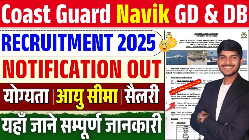 Coast Guard Navik GD & DB Recruitment 2025