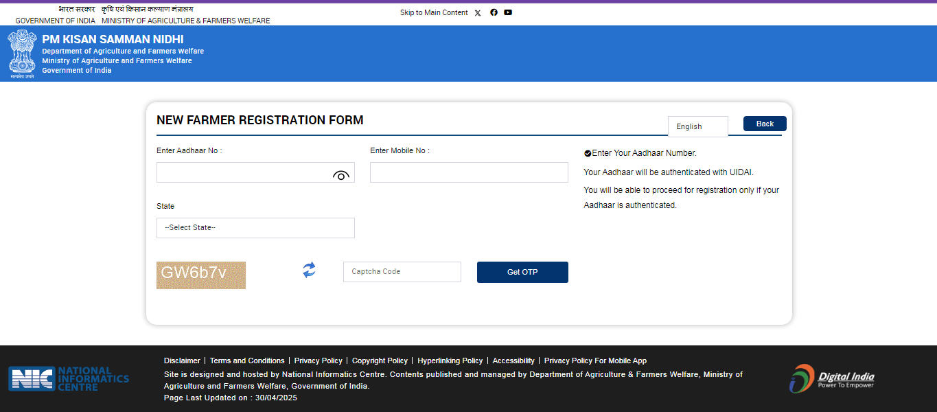 PM Kisan 6000 Scheme Apply Online 2025