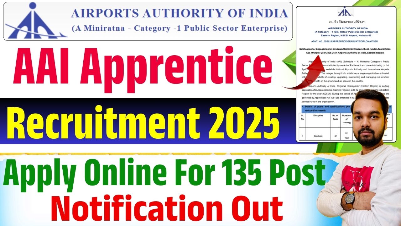 AAI Apprentice Recruitment 2025: Apply Online For 135 Post Notification ...