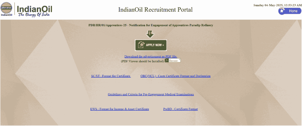 IOCL Refineries Apprentice Vacancy 2025