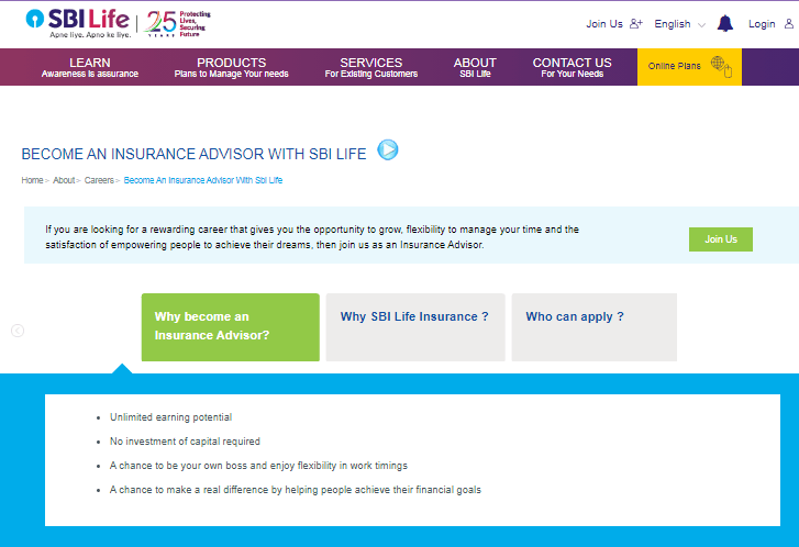 SBI Life Advisor Vacancy 2025