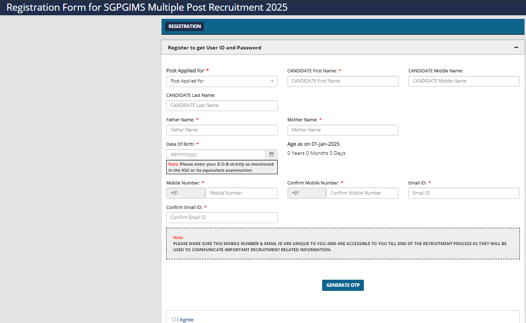 SGPGI Nursing Officer Recruitment 2025