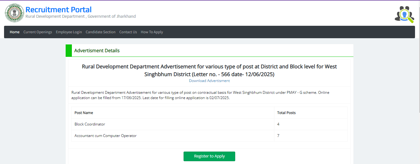 Jharkhand Mgnrega Vacancy 2025