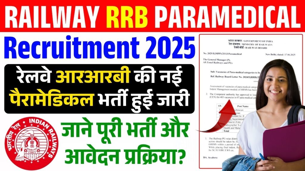 Railway RRB Paramedical Recruitment 2025