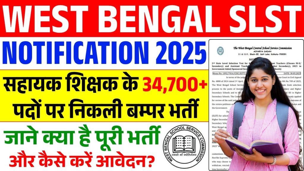 West Bengal SLST Notification 2025