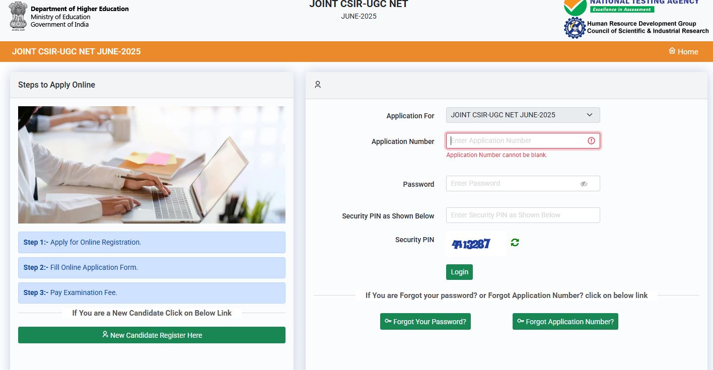 CSIR NET December City Intimation Slip 2025