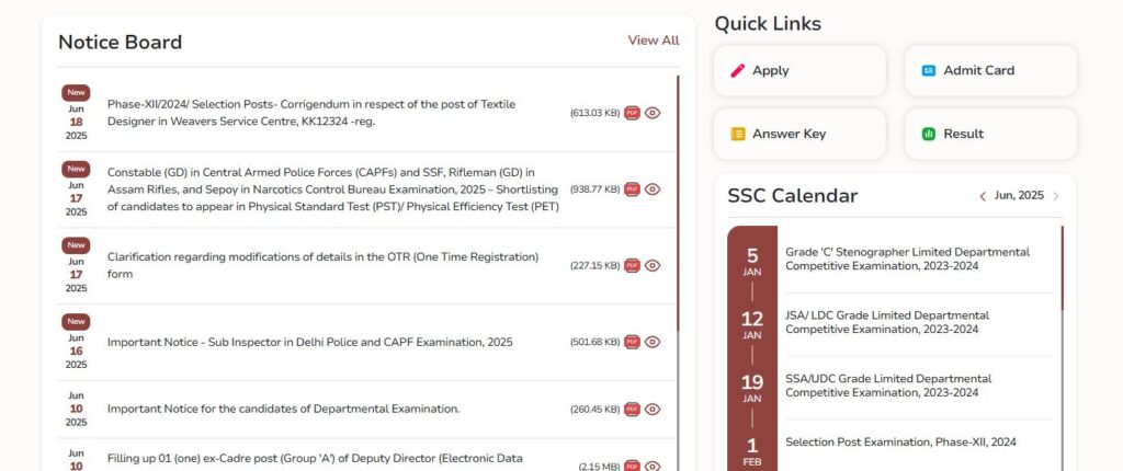 SSC GD Score Card Download Online