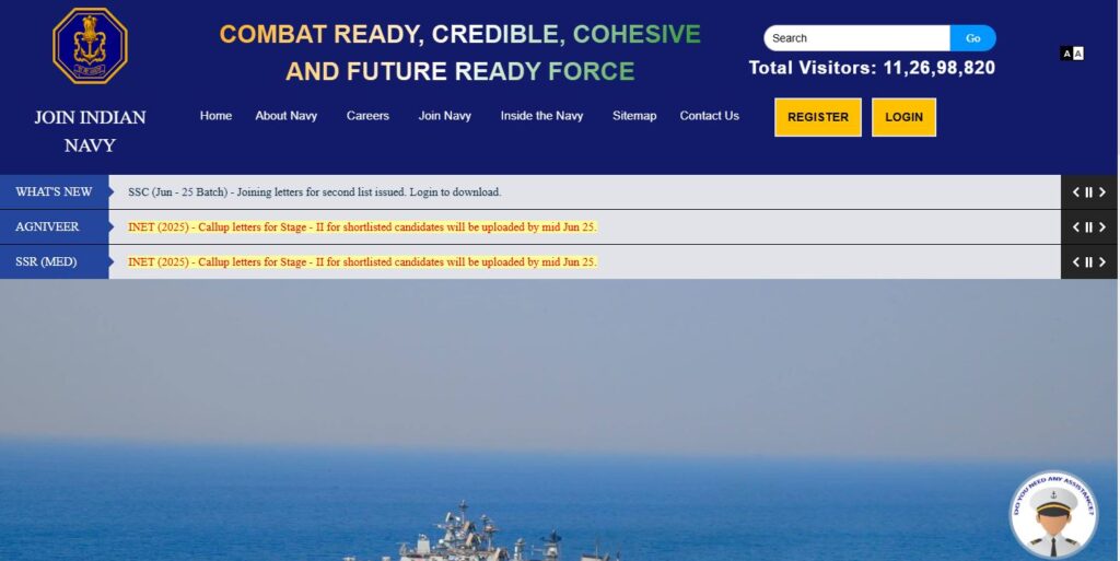 Indian Navy BTech Cadet Entry Course Commencing 2026