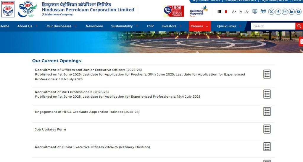 HPCL New Recruitment 2025