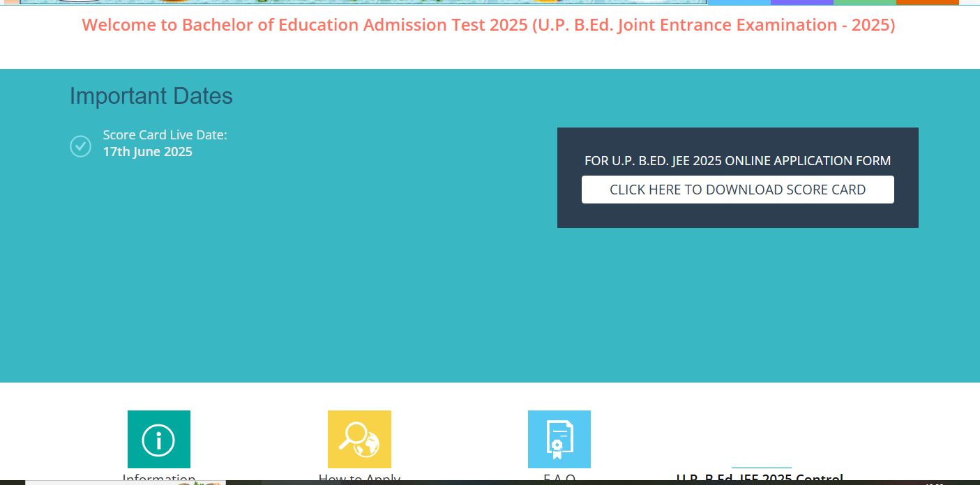 UP B.Ed. Counselling Online 2025