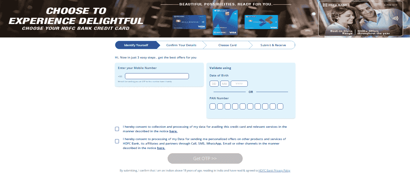 HDFC Bank Credit Card Apply Online 2025