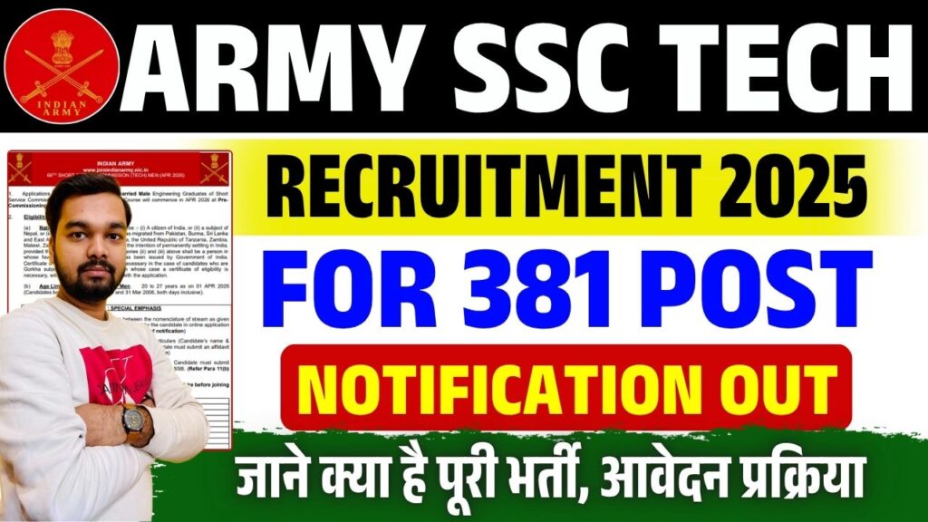 Army SSC Tech Recruitment 2025