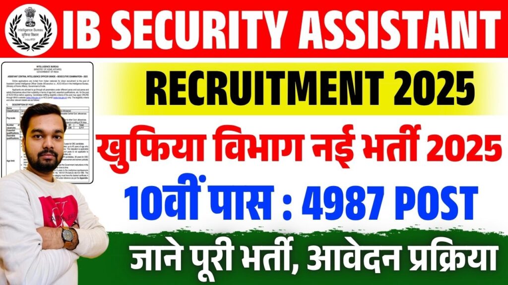 IB Security Assistant Recruitment 2025
