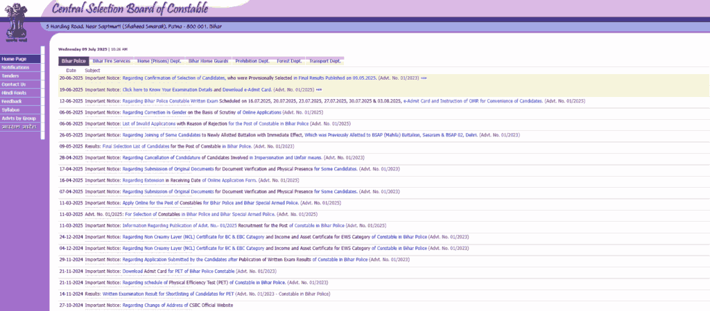 How To Download Bihar Police Constable Admit Card 2025