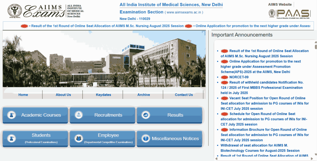 AIIMS NORCET 9 Nursing Officer Recruitment 2025