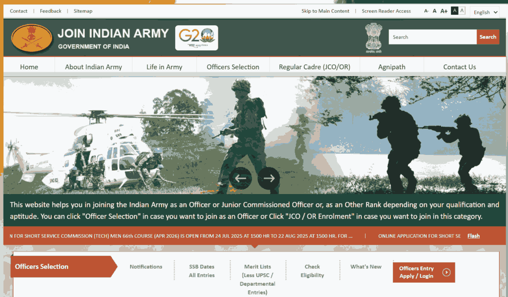Army SSC Tech Recruitment 2025