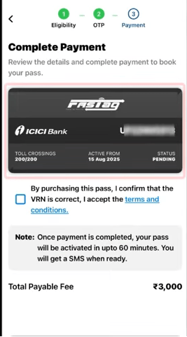 FASTag Annual Pass Online Apply 2025
