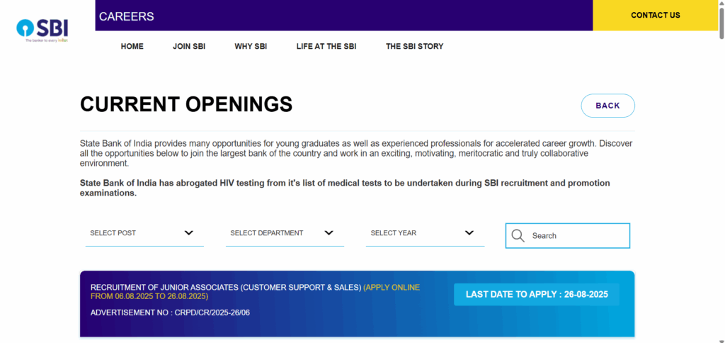 SBI Clerk Vacancy 2025