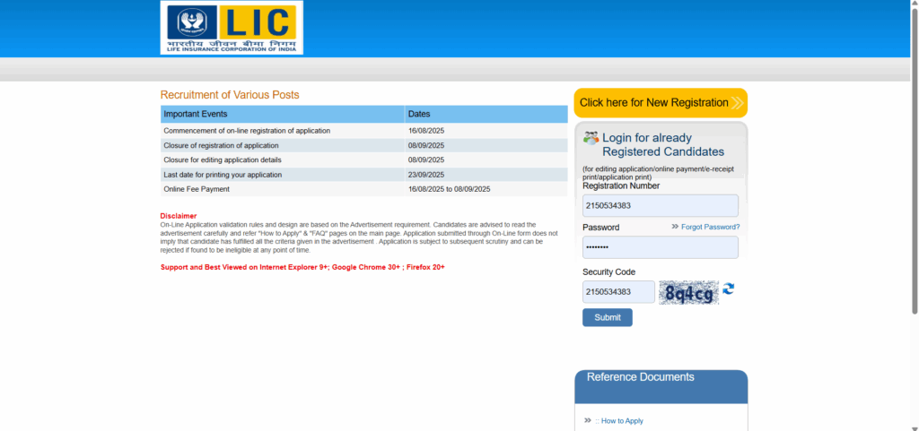 LIC AAO Generalist Vacancy 2025