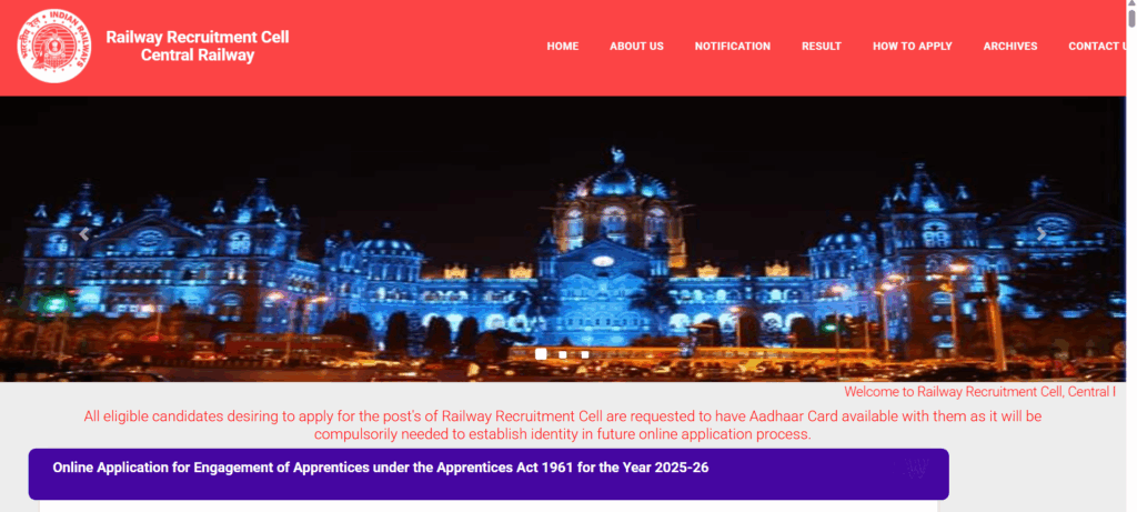 Railway RRC CR Apprentice Recruitment 2025
