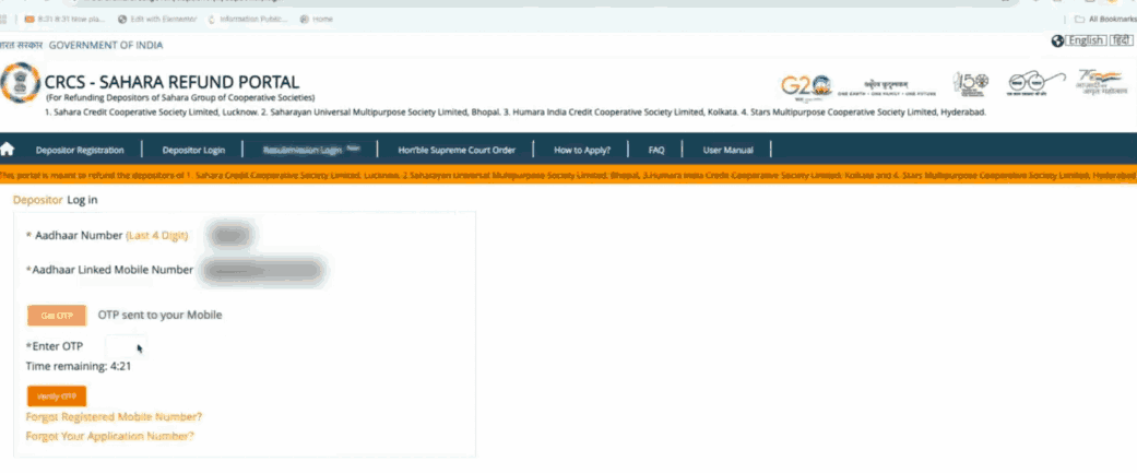 Sahara India Resubmission Online Apply 2026