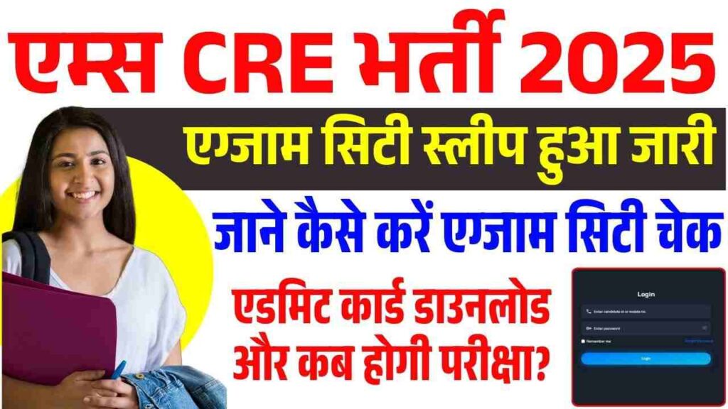 AIIMS CRE Group B & C Posts Exam City Slip 2025