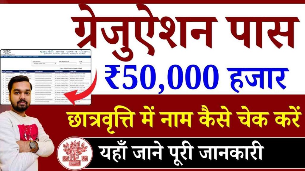 Graduation Pass ₹50000 Scholarship Me Name Kaise Check Kre