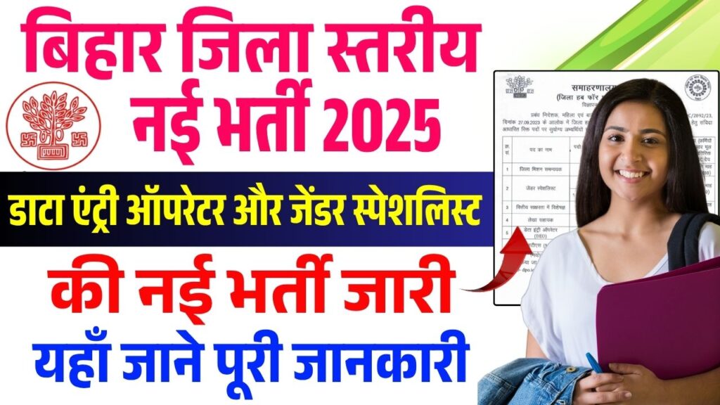 Bihar District Hub DEO Recruitment 2025