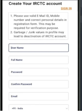 IRCTC Account Kaise Banaye 2025