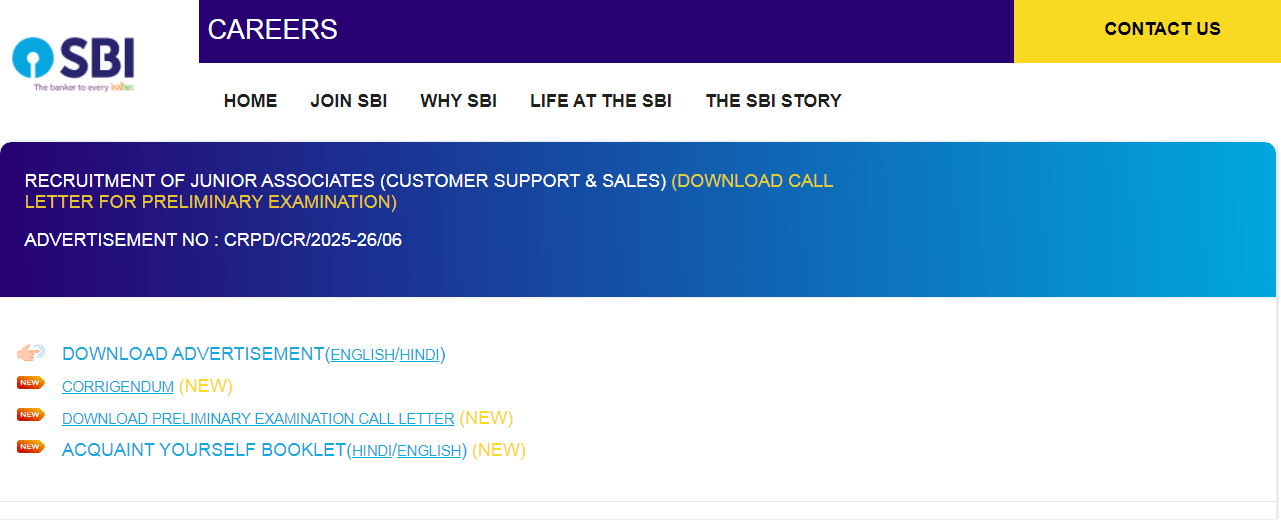 SBI Clerk Admit Card 2025