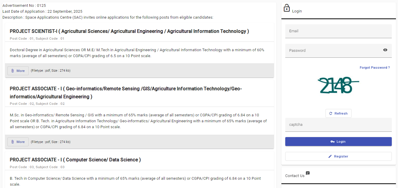 ISRO SAC Assistant Rajbhasha Vacancy 2025