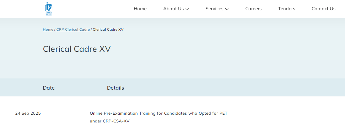 IBPS Clerk PET Admit Card 2025