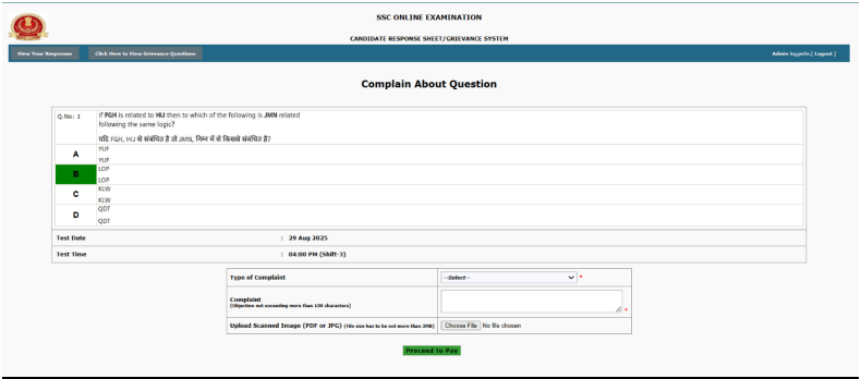 SSC Selection Post Phase 13 Answer Key 2025