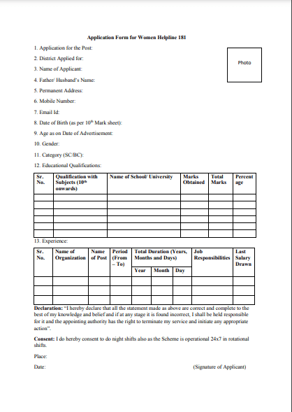 Haryana WCD Various Posts Vacancy 2025