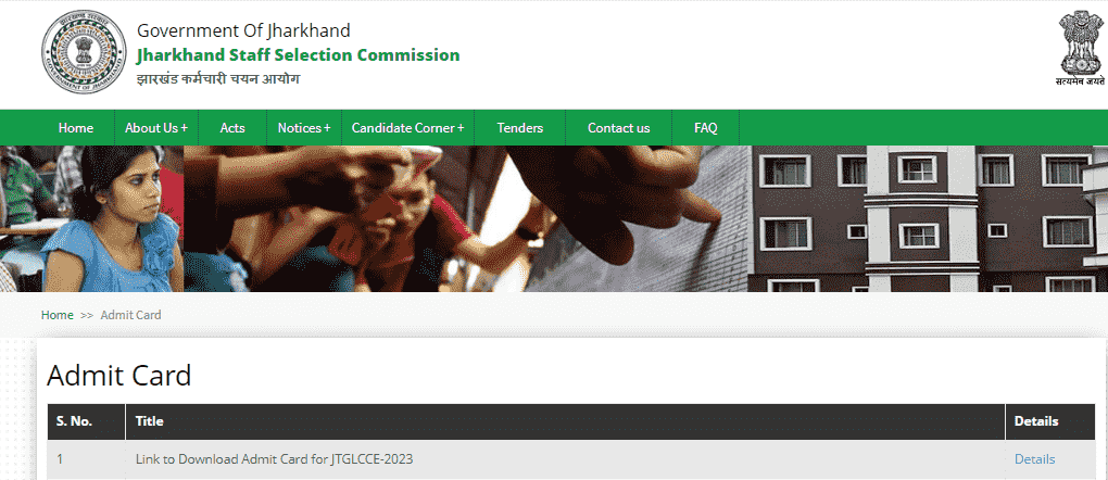 JSSC JTGLCCE Admit Card 2025