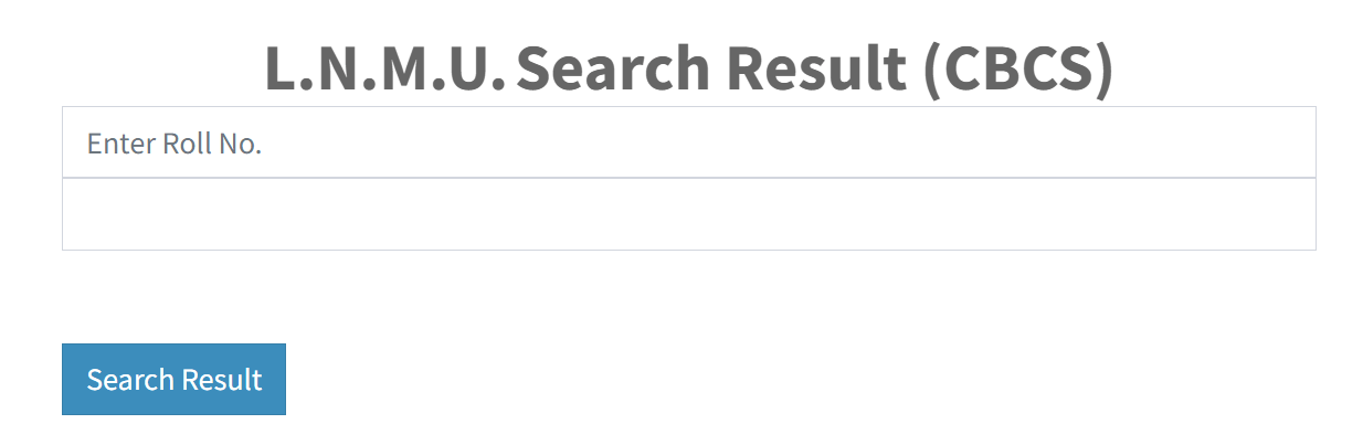 LNMU UG 3rd Semester Result 2025