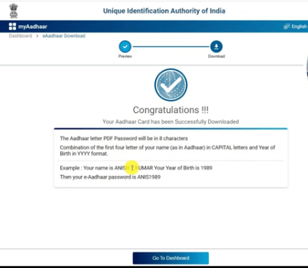 Aadhaar Card Download