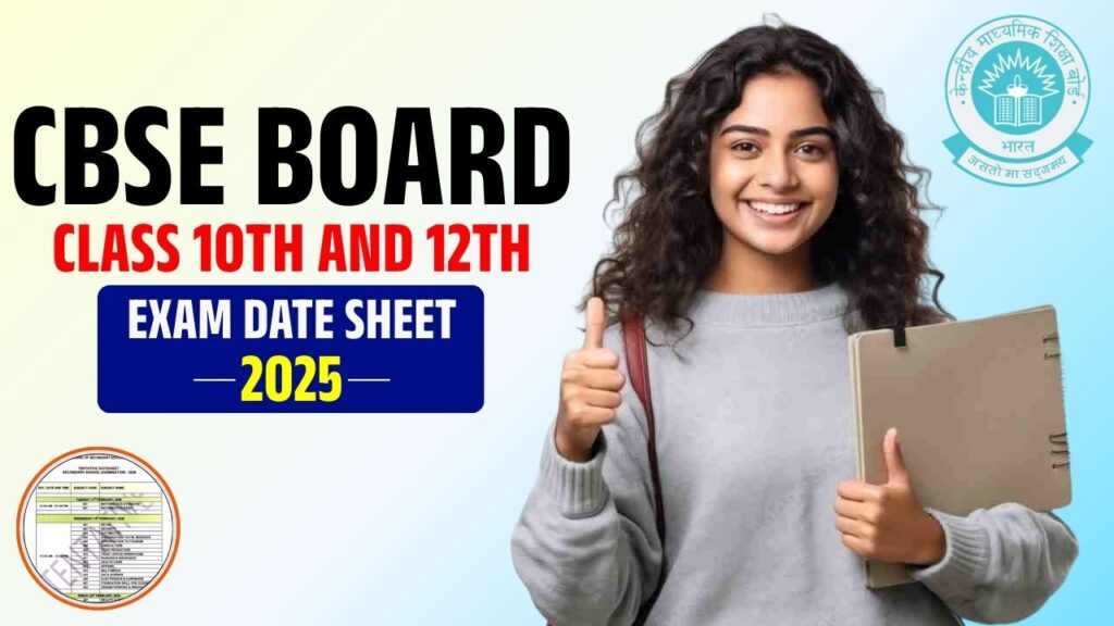 CBSE Class 10th And 12th Exam Date Sheet 2026