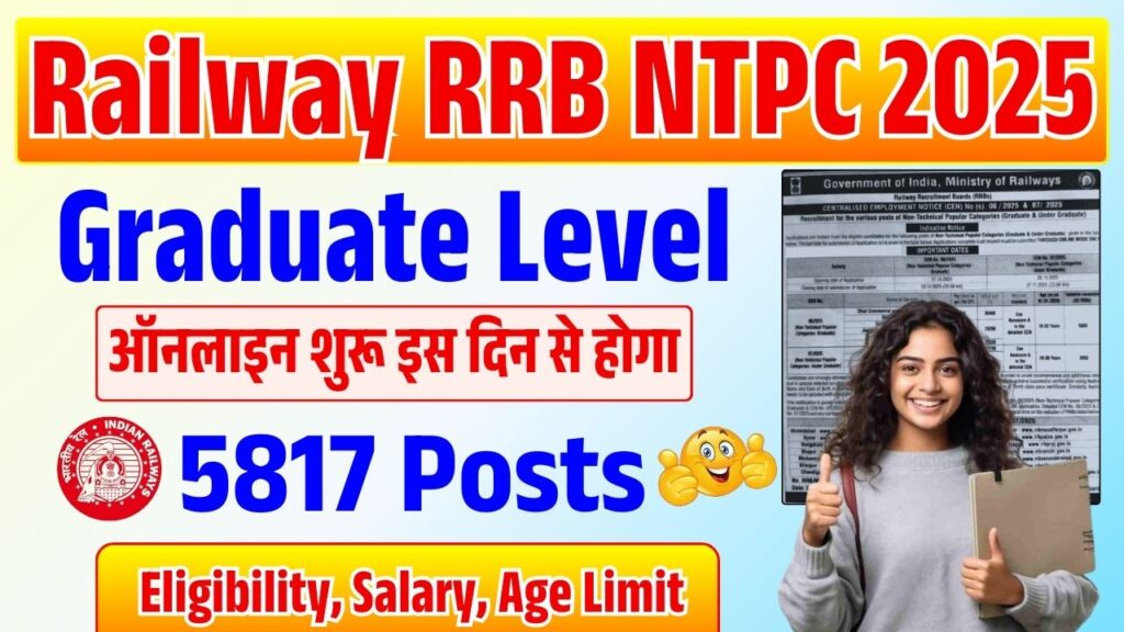 Railway RRB NTPC Graduate Level Recruitment 2025