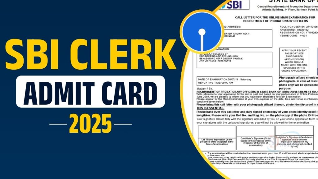 SBI Clerk Admit Card 2025