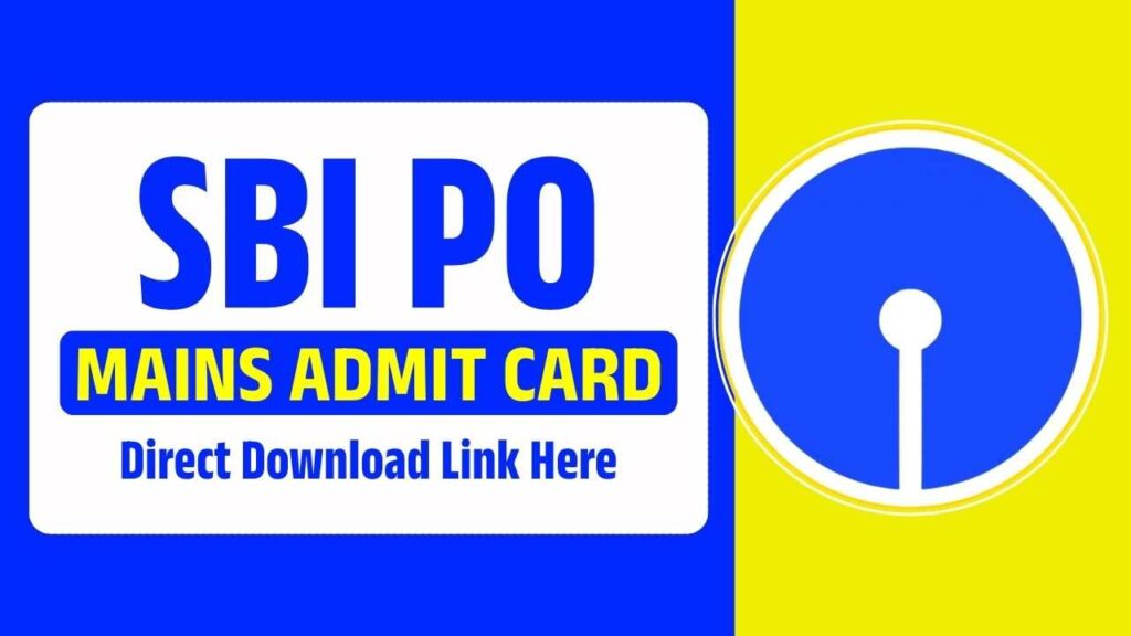 SBI PO Mains Admit Card 2025