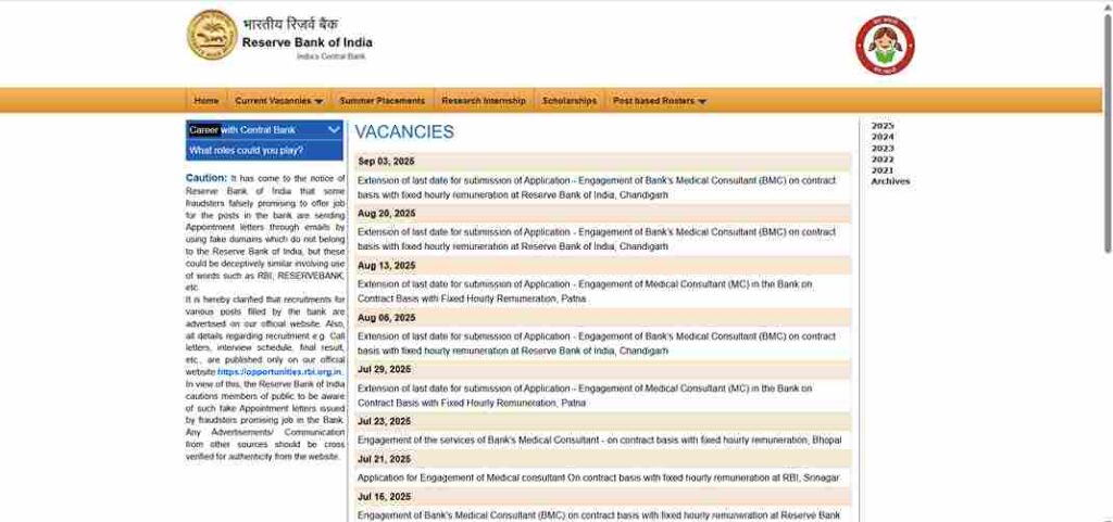 Reserve Bank of India (RBI) Grade B Recruitment 2025