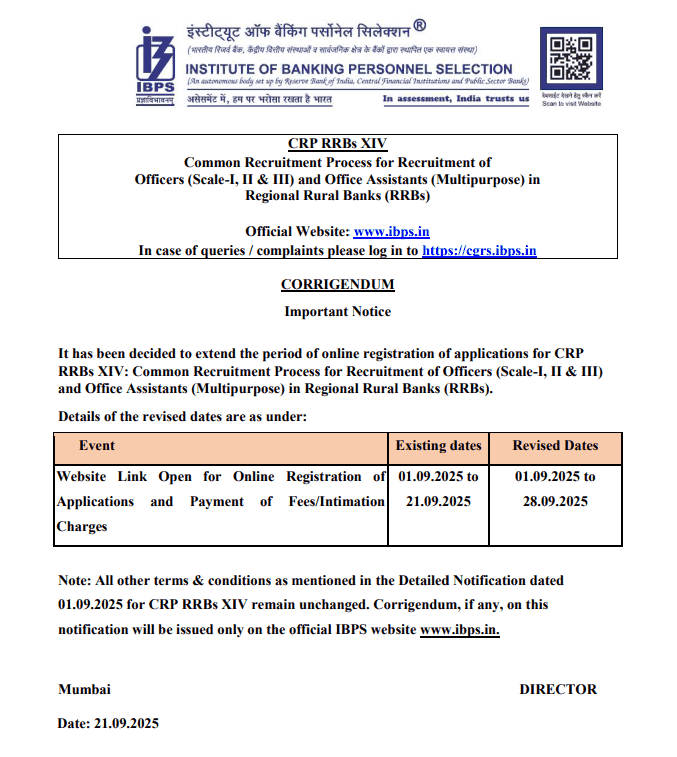 IBPS RRB Clerk Vacancy 2025