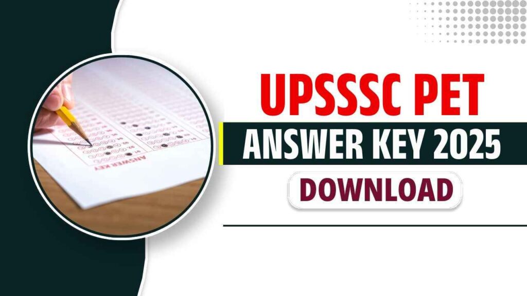 UPSSSC PET Answer Key 2025