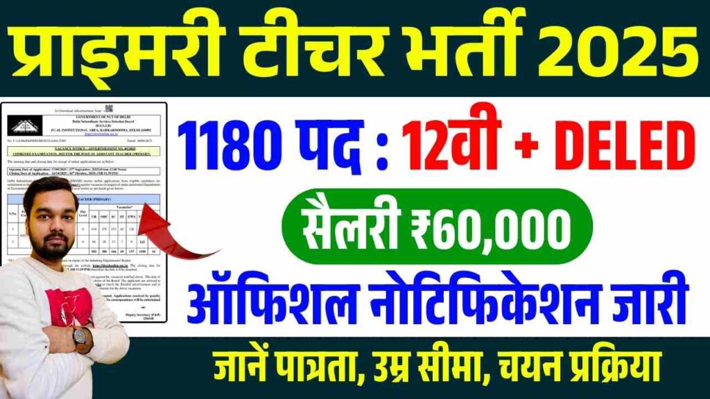 DSSSB Assistant Primary Teacher Recruitment 2025