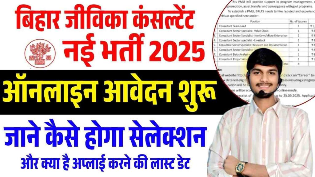 Bihar Jeevika Consultant Vacancy 2025