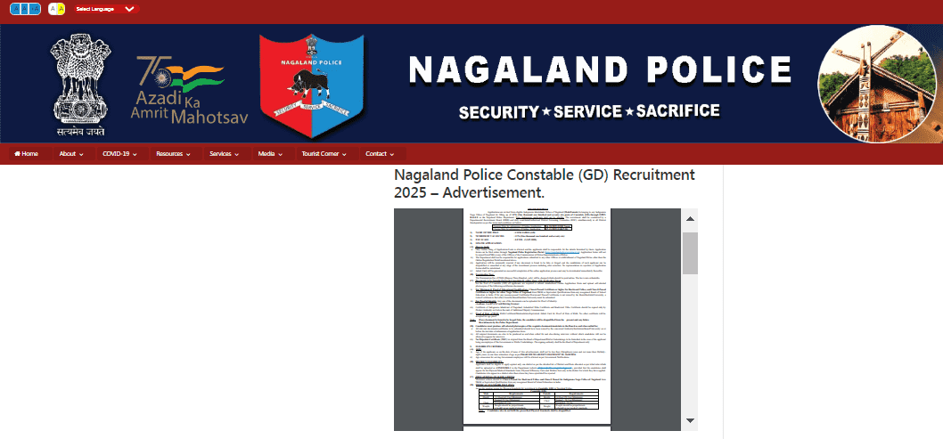 Nagaland Police Constable Vacancy 2025