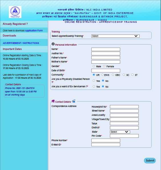 NLC India Apprentice Vacancy 2025