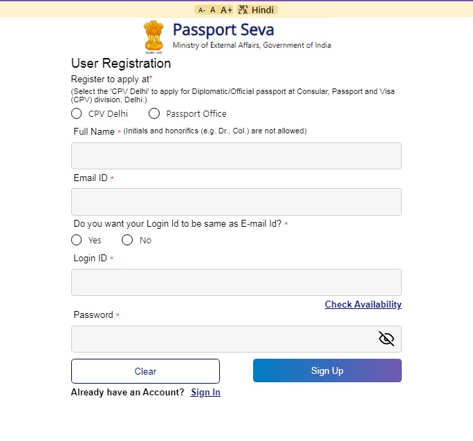 Passport Apply Online 2025
