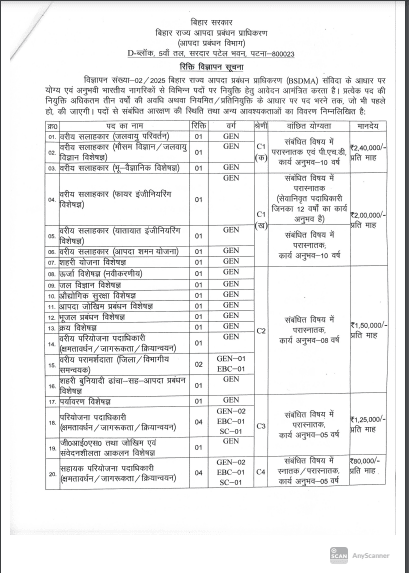 BSDMA Vacancy 2025
